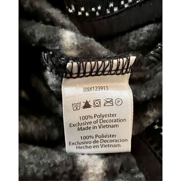 Jachs Cabin Sweaters Jachs Cabin Black White Fleece Pullover Sz Small - Picture 7 of 8